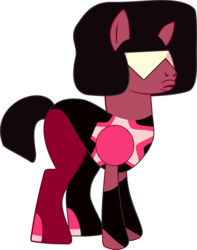 Size: 2368x3000 | Tagged: safe, artist:horsin4years, earth pony, gem (race), gem pony, pony, female, fusion, garnet (steven universe), gem fusion, high res, mare, ponified, solo, steven universe