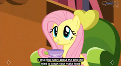 Size: 846x462 | Tagged: safe, screencap, fluttershy, g4, make new friends but keep discord, my little pony: friendship is magic, meme, youtube caption