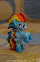 Size: 400x616 | Tagged: safe, artist:antych, rainbow dash, g4, blind bag, customized toy, irl, photo, rainbow power, solo, toy