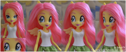 Size: 1024x425 | Tagged: safe, artist:antych, fluttershy, equestria girls, g4, doll, irl, photo, repaint, solo