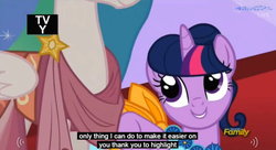 Size: 849x463 | Tagged: safe, screencap, twilight sparkle, alicorn, pony, g4, make new friends but keep discord, my little pony: friendship is magic, female, mare, meme, twilight sparkle (alicorn), youtube caption