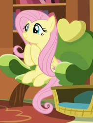 Size: 417x549 | Tagged: safe, screencap, fluttershy, g4, make new friends but keep discord, anticipation, cropped, female, meme, reaction image, smiling, solo