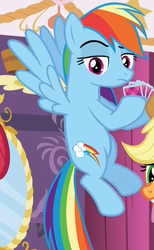 Size: 545x885 | Tagged: safe, screencap, rainbow dash, g4, make new friends but keep discord, cropped, female, flying, solo