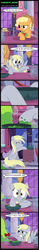 Size: 800x5153 | Tagged: safe, artist:toxic-mario, applejack, derpy hooves, smooze, pegasus, pony, g4, make new friends but keep discord, comic, eating, female, grand galloping gala, mare