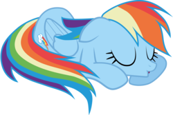 Size: 5338x3562 | Tagged: safe, artist:xhydraax, rainbow dash, g4, eyes closed, female, simple background, sleeping, solo, transparent background, vector