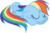 Size: 5338x3562 | Tagged: safe, artist:xhydraax, rainbow dash, g4, eyes closed, female, simple background, sleeping, solo, transparent background, vector