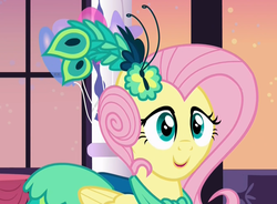 Size: 1349x993 | Tagged: safe, screencap, fluttershy, g4, make new friends but keep discord, clothes, cropped, dress, female, solo