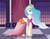 Size: 1800x1400 | Tagged: safe, artist:mechanized515, princess celestia, alicorn, pony, g4, make new friends but keep discord, clothes, colored pupils, cute, cutelestia, dress, female, grand galloping gala, hair over one eye, solo