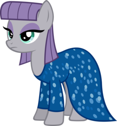 Size: 2794x3000 | Tagged: safe, artist:doctor-g, maud pie, earth pony, pony, g4, make new friends but keep discord, blue dress, clothes, dress, female, gala dress, high res, simple background, solo, transparent background, vector