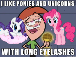 Size: 500x374 | Tagged: safe, artist:spier17, edit, pinkie pie, rarity, g4, image macro, meme, quote, the fairly oddparents, vicky