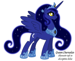 Size: 1024x833 | Tagged: safe, artist:aleximusprime, oc, oc only, oc:queen chernalia, alicorn, pony, age of the alicorns, alicorn oc, crown, ethereal mane, female, hoof shoes, jewelry, mare, peytral, regalia, simple background, solo, starry mane, transparent background