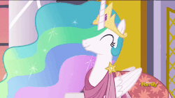Size: 900x506 | Tagged: safe, screencap, princess celestia, twilight sparkle, alicorn, pony, g4, make new friends but keep discord, animated, clothes, cute, cutelestia, dress, duo, excited, eyes closed, female, frown, gala dress, mare, open mouth, pushing, raised hoof, smiling, spread wings, talking, trollestia, twilight sparkle (alicorn), wide eyes, wing hands, wing shove