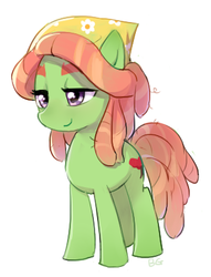 Size: 317x414 | Tagged: safe, artist:baekgup, tree hugger, earth pony, pony, g4, make new friends but keep discord, cute, female, huggerbetes, mare, simple background, smiling, solo, white background