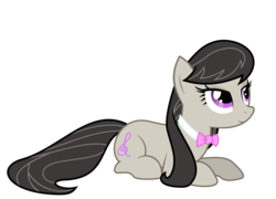 Size: 3000x2160 | Tagged: safe, artist:alexiy777, octavia melody, earth pony, pony, g4, bowtie, female, high res, mare, prone, simple background, solo, transparent background, vector