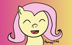 Size: 1440x900 | Tagged: safe, artist:elusive, fluttershy, g4, cute, female, gradient background, solo