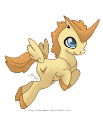 Size: 1088x1300 | Tagged: safe, artist:almairis, pegasus, pony, victini, crossover, pokémon, ponymon, simple background, solo, transparent background