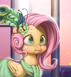 Size: 2480x2668 | Tagged: safe, artist:mrs1989, fluttershy, pegasus, pony, g4, make new friends but keep discord, :i, chubby cheeks, clothes, cute, dress, female, gala dress, high res, mare, realistic, scene interpretation, shyabetes, solo, we bought two cakes