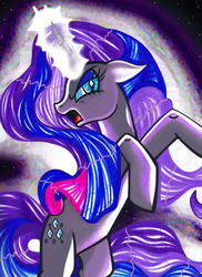 Size: 473x648 | Tagged: safe, artist:alia-star, nightmare rarity, g4, female, magic, solo