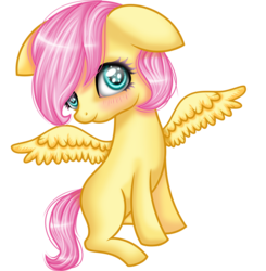 Size: 2088x2131 | Tagged: safe, artist:9de-light6, fluttershy, g4, cute, female, filly, high res, shyabetes, simple background, solo, spread wings, transparent background, vector