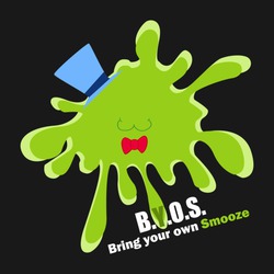 Size: 630x630 | Tagged: safe, artist:tappin, smooze, g4, make new friends but keep discord, :3, bowtie, clothes, design, goop, hat, ooze, pun, slime, slimer, smoozed, t-shirt, teepublic