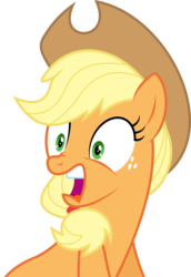 Size: 6000x8721 | Tagged: safe, artist:dasprid, applejack, earth pony, pony, g4, make new friends but keep discord, .svg available, absurd resolution, faic, female, nose wrinkle, open mouth, shocked, simple background, sitting, solo, transparent background, vector, wide eyes