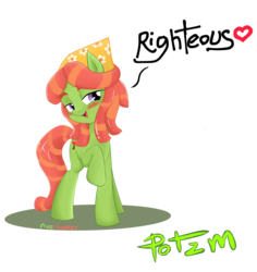 Size: 1700x1800 | Tagged: safe, artist:potzm, tree hugger, g4, make new friends but keep discord, blushing, female, righteous, solo