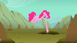 Size: 1366x768 | Tagged: safe, screencap, fluttershy, pinkie pie, a dog and pony show, g4, female, solo