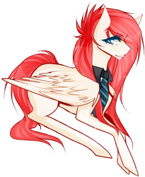 Size: 1356x1656 | Tagged: safe, oc, oc only, oc:bailey, pegasus, pony, clothes, colored, female, full body, necktie, solo