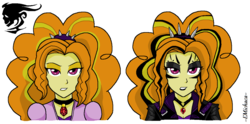 Size: 1261x625 | Tagged: safe, artist:emichaca, adagio dazzle, equestria girls, g4, goth