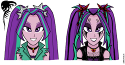 Size: 1126x584 | Tagged: safe, artist:emichaca, aria blaze, equestria girls, g4, goth