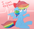 Size: 576x498 | Tagged: safe, artist:darabirb, rainbow dash, g4, alternate hairstyle, bow, female, hair bow, solo