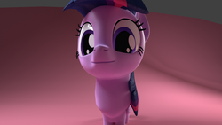 Size: 1920x1080 | Tagged: safe, artist:3d thread, artist:creatorofpony, twilight sparkle, alicorn, pony, g4, 3d, 3d model, blender, deformed, female, looking at you, mare, modified, smiling, solo, twilight sparkle (alicorn)