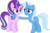 Size: 12302x8015 | Tagged: safe, artist:geometrymathalgebra, starlight glimmer, trixie, pony, unicorn, g4, my little pony: friendship is magic, the cutie map, absurd resolution, cute, eye contact, female, grin, heartwarming in hindsight, hilarious in hindsight, hug, lesbian, lidded eyes, looking at each other, mare, ship:startrix, shipping, simple background, smiling, transparent background, vector