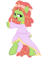Size: 1000x1200 | Tagged: safe, artist:zigrock, tree hugger, g4, make new friends but keep discord, clothes, dress, female, gala dress, simple background, solo, transparent background