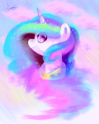 Size: 1600x2000 | Tagged: safe, artist:y0wai, princess celestia, g4, female, solo