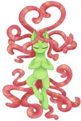 Size: 1000x1500 | Tagged: safe, artist:eljonek, tree hugger, pony, g4, make new friends but keep discord, female, simple background, solo, tentacle hair, transparent background