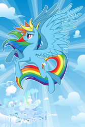 Size: 1008x1512 | Tagged: safe, artist:beholdtheasshole, rainbow dash, g4, female, flying, solo