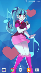 Size: 1080x1920 | Tagged: safe, artist:rileyav, sonata dusk, android, equestria girls, g4, my little pony equestria girls: rainbow rocks, cute, female, galaxy s5, heart, looking at you, microphone, music notes, open mouth, samsung, smiling, smiling at you, solo, sonatabetes, wallpaper