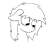 Size: 540x514 | Tagged: safe, artist:marsminer, oc, oc only, oc:venus spring, pony, g4, animated, braces, bust, female, floppy ears, frame by frame, grayscale, mare, monochrome, smiling, solo, traditional animation, venus spring actually having a pretty good time