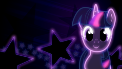 Size: 1920x1080 | Tagged: safe, artist:allicornuk, twilight sparkle, g4, female, neon, solo, wallpaper