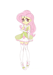 Size: 744x1054 | Tagged: safe, artist:dailycommission, fluttershy, equestria girls, g4, female, magical girl, solo