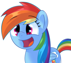 Size: 1050x925 | Tagged: safe, artist:sykobelle, rainbow dash, g4, excited, female, simple background, solo, transparent background