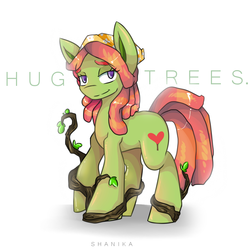 Size: 953x952 | Tagged: safe, artist:xshanika, tree hugger, earth pony, pony, g4, make new friends but keep discord, cute, female, huggerbetes, looking at you, mare, solo