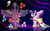 Size: 1280x800 | Tagged: safe, artist:fearyzy, applejack, fluttershy, pinkie pie, rainbow dash, rarity, twilight sparkle, alicorn, pony, g4, clothes, coronation dress, cutie mark, dress, female, mane six, mare, twilight sparkle (alicorn), wallpaper