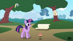 Size: 7680x4320 | Tagged: safe, artist:tbcroco, derpy hooves, twilight sparkle, pegasus, pony, g4, absurd resolution, female, mare, vector, wallpaper