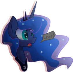 Size: 6224x6118 | Tagged: safe, artist:darkflame75, artist:gray-gold, princess luna, alicorn, pony, g4, absurd resolution, female, frown, lewd, mare, open mouth, portrait, reaction image, simple background, solo, transparent background, vector, wide eyes