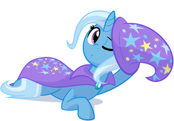 Size: 3129x2190 | Tagged: safe, artist:furrgroup, trixie, pony, unicorn, g4, female, high res, mare, one eye closed, simple background, solo, white background, wink