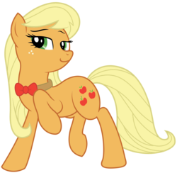 Size: 4706x4592 | Tagged: safe, artist:eruaneth, artist:willdrawforfood1, applejack, octavia melody, g4, absurd resolution, alternate hairstyle, female, raised hoof, recolor, simple background, solo, tavified, transparent background, vector