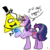 Size: 1000x1000 | Tagged: safe, artist:kennyteya, twilight sparkle, alicorn, demon, pony, g4, bill cipher, crossover, deal with the devil, female, gravity falls, handshake, hoofshake, imminent possession, male, mare, sock opera, twilight sparkle (alicorn)