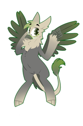 Size: 2000x3050 | Tagged: safe, artist:dr-idiot, oc, oc only, oc:ralek, griffon, colored wings, eared griffon, gradient wings, high res, solo, tail feathers